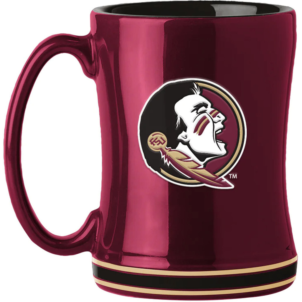 Florida State Seminoles Coffee Mug 14oz Sculpted Relief Team Color
