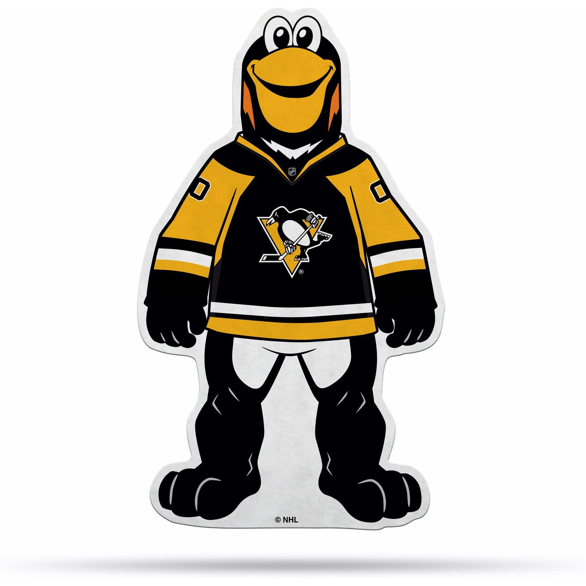Pittsburgh Penguins Pennant Shape Cut Mascot Design