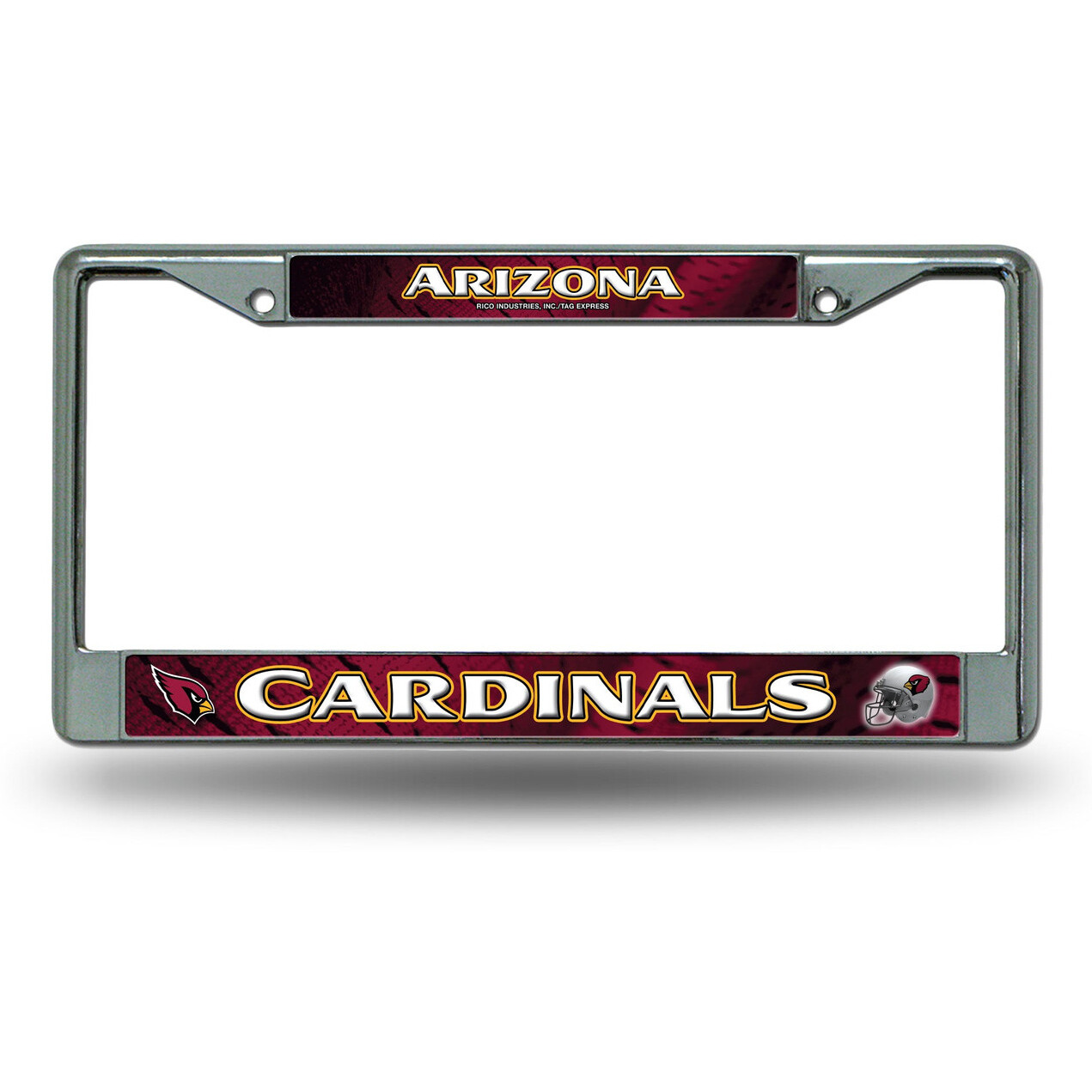 Arizona Cardinals License Plate Frame Chrome Printed Insert
