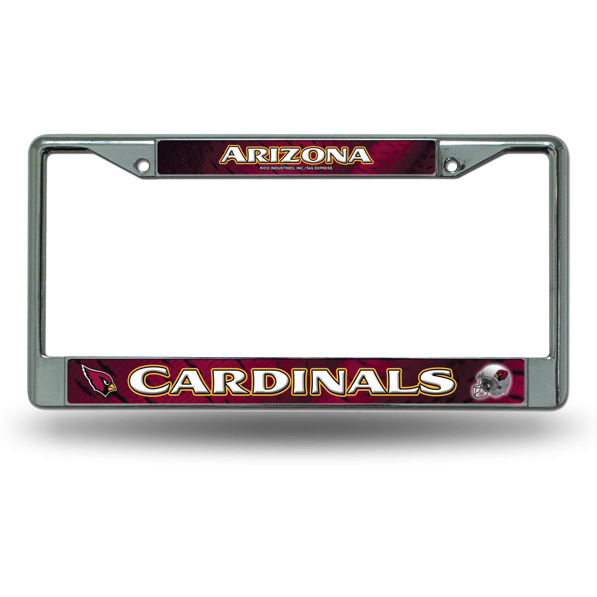 Arizona Cardinals License Plate Frame Chrome Printed Insert