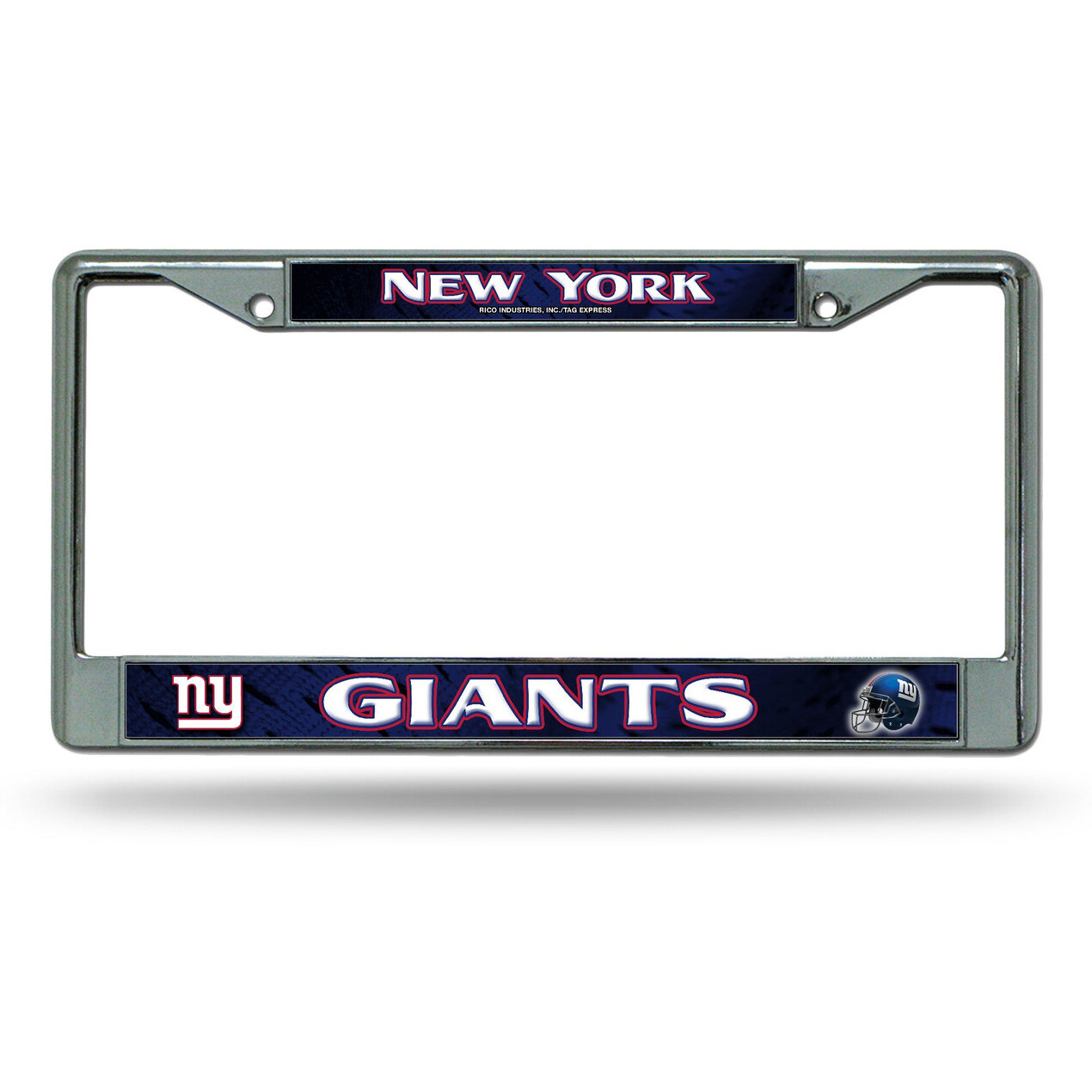 New York Giants License Plate Frame Chrome Printed Insert