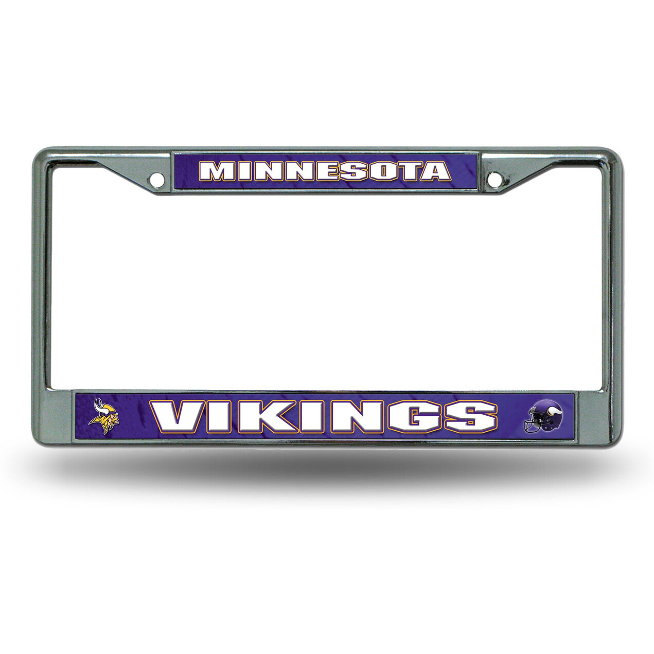 Minnesota Vikings License Plate Frame Chrome Printed Insert