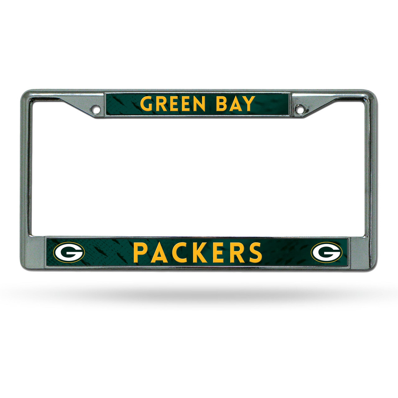 Green Bay Packers License Plate Frame Chrome Printed Insert