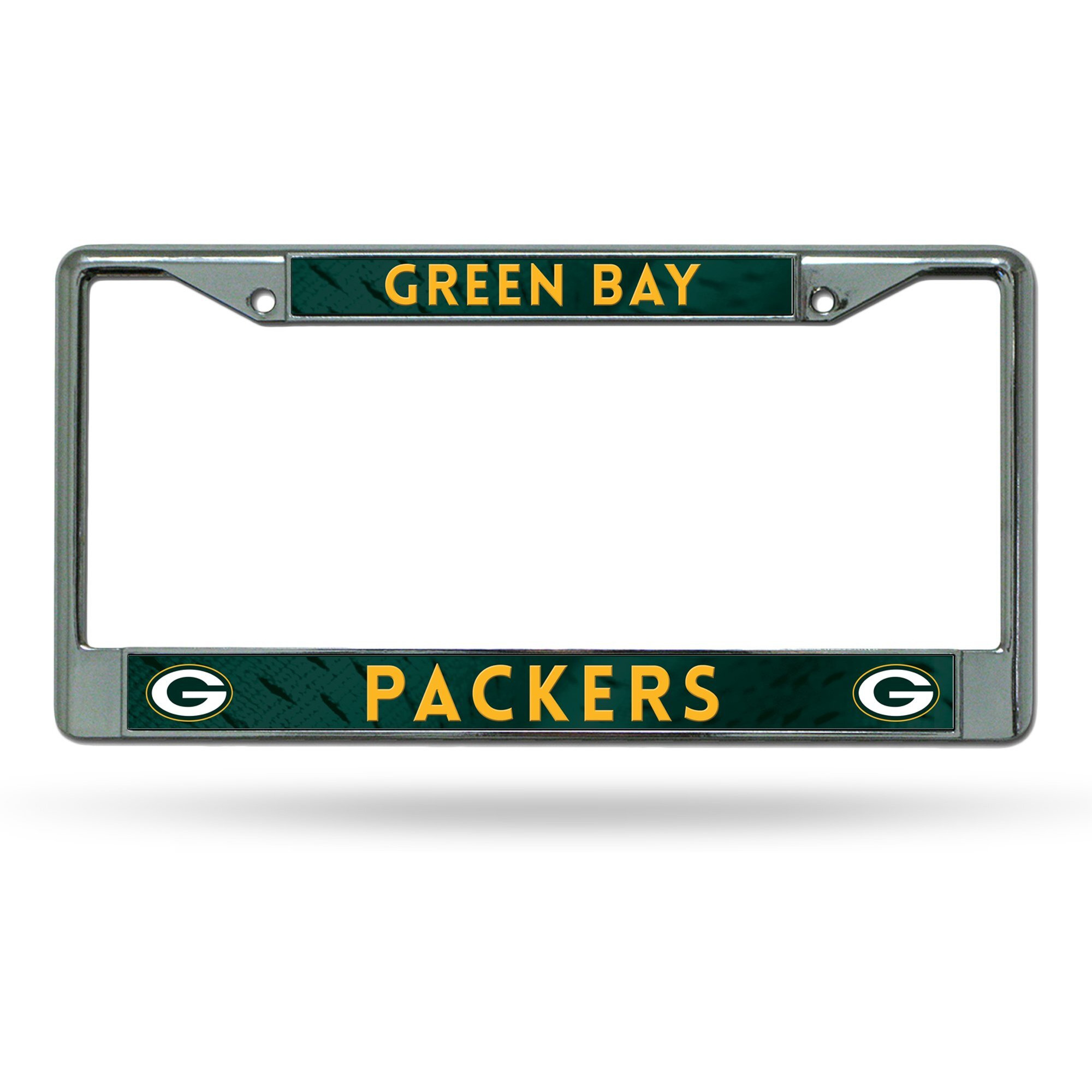 Green Bay Packers License Plate Frame Chrome Printed Insert