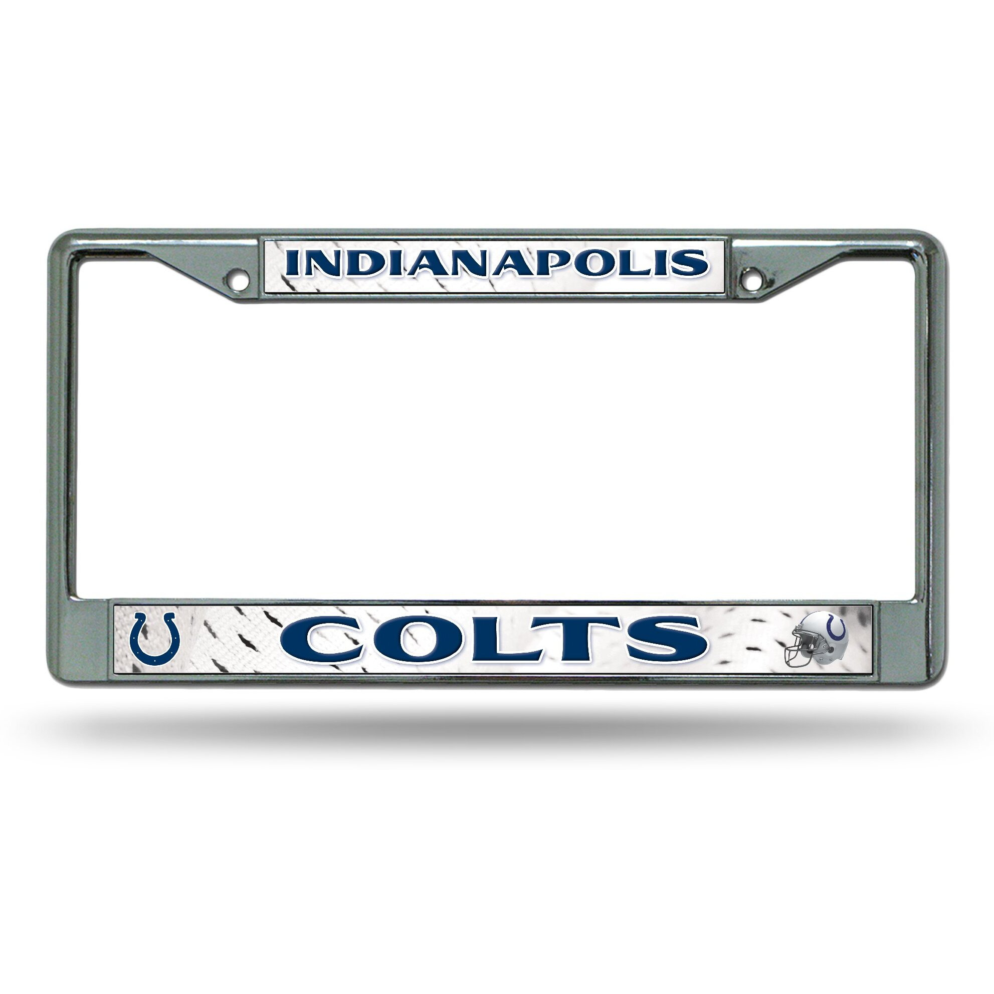 Indianapolis Colts License Plate Frame Chrome Printed Insert