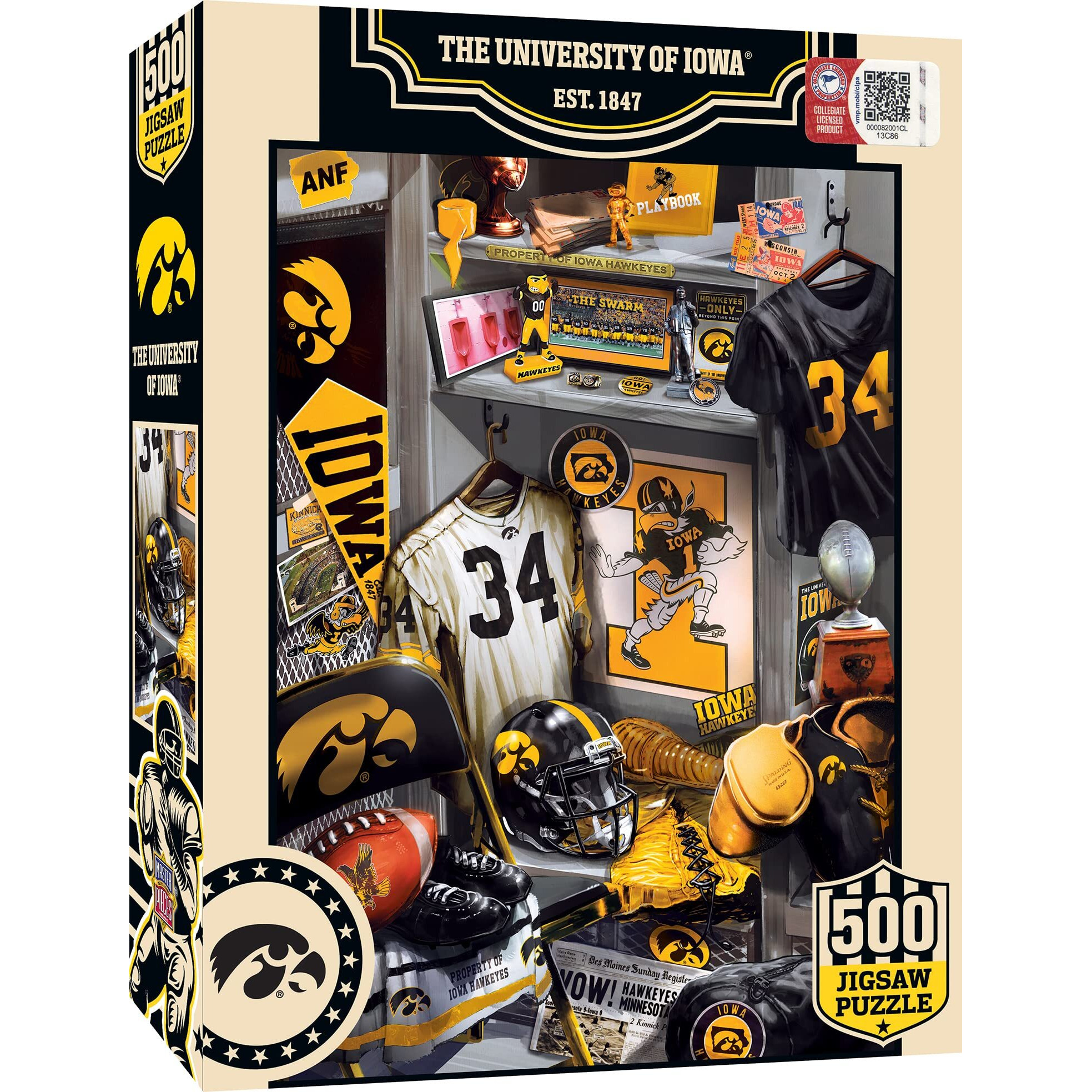 Iowa Hawkeyes Puzzle 500 Piece Locker Room