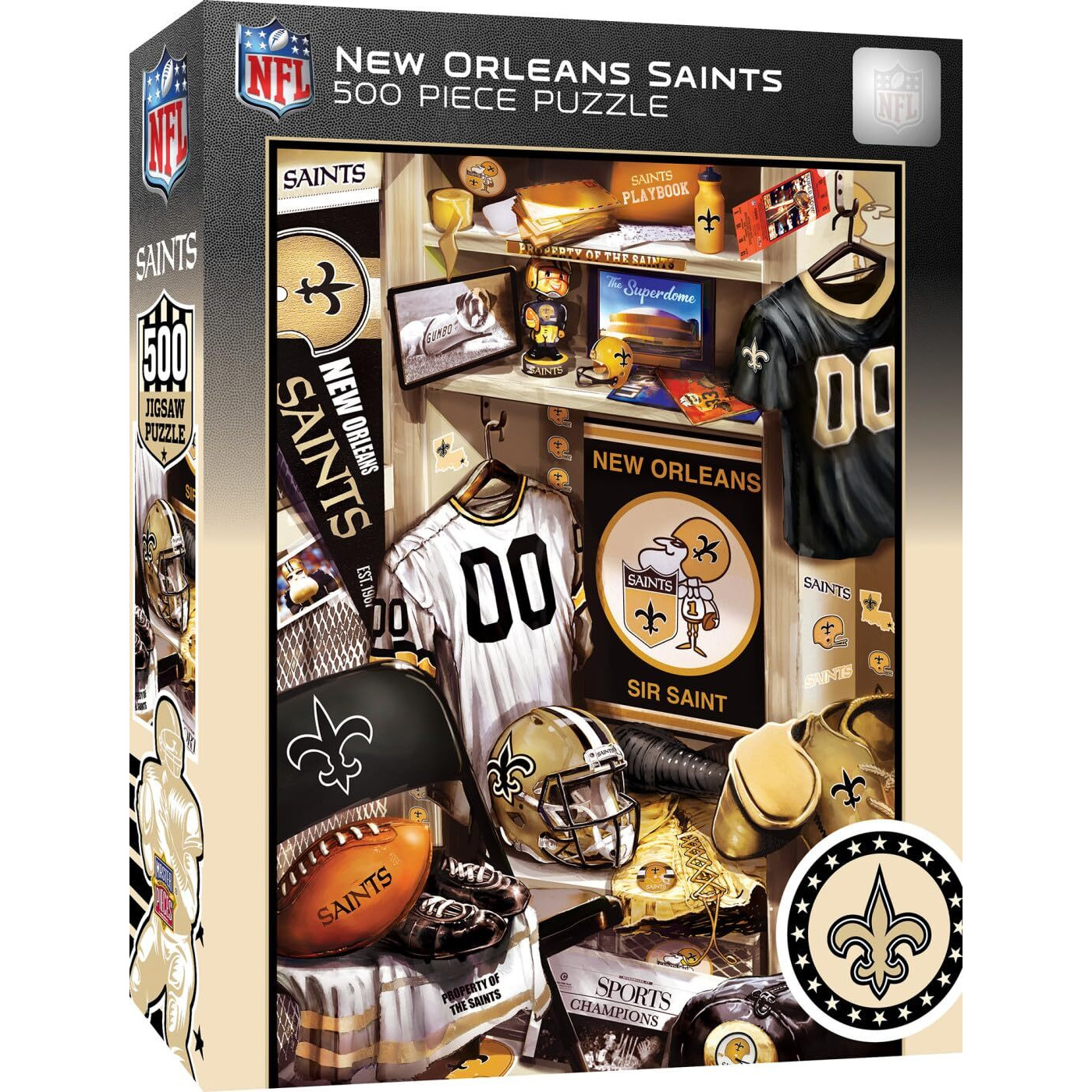 New Orleans Saints Puzzle 500 Piece Locker Room