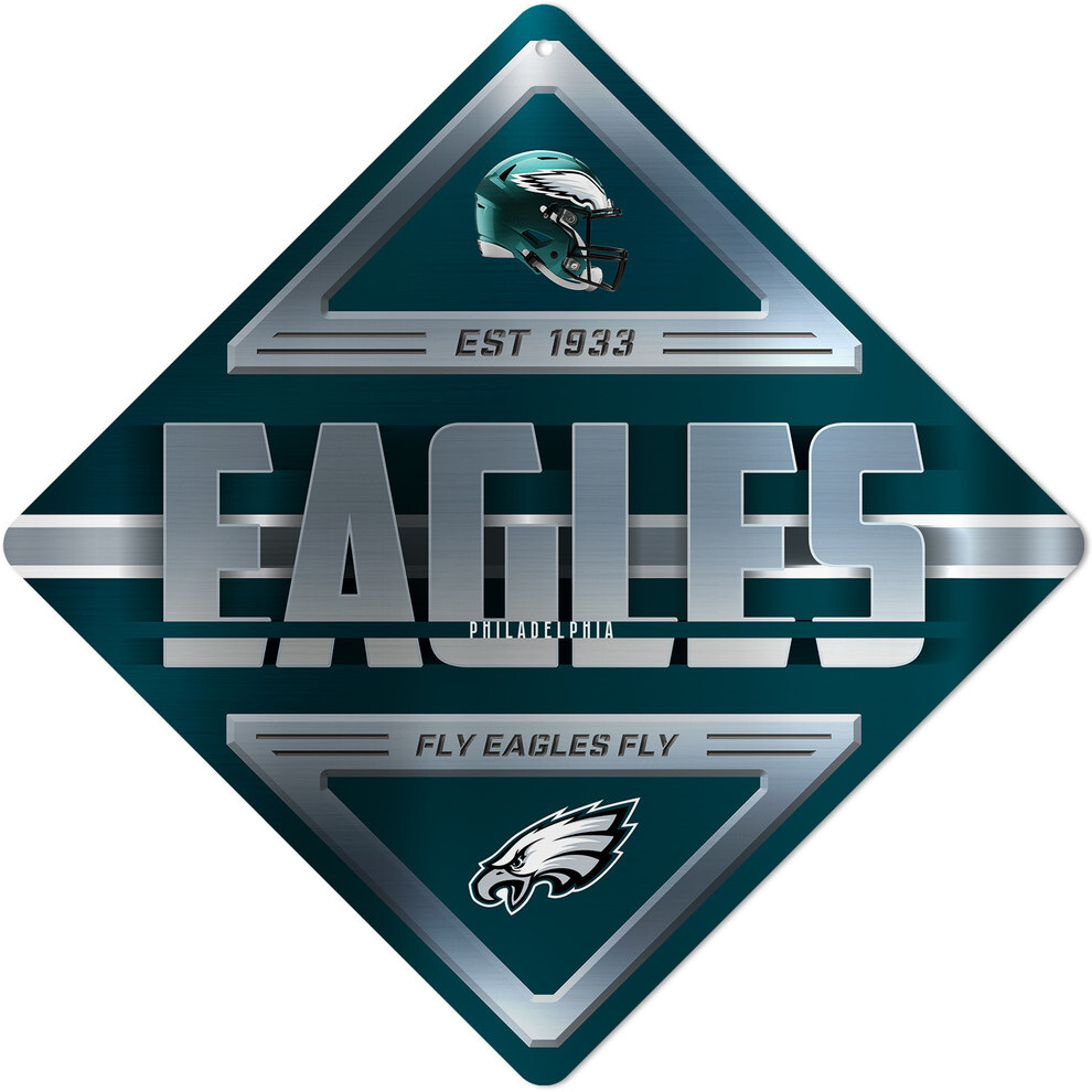 Philadelphia Eagles Sign Metal Diamond Shape