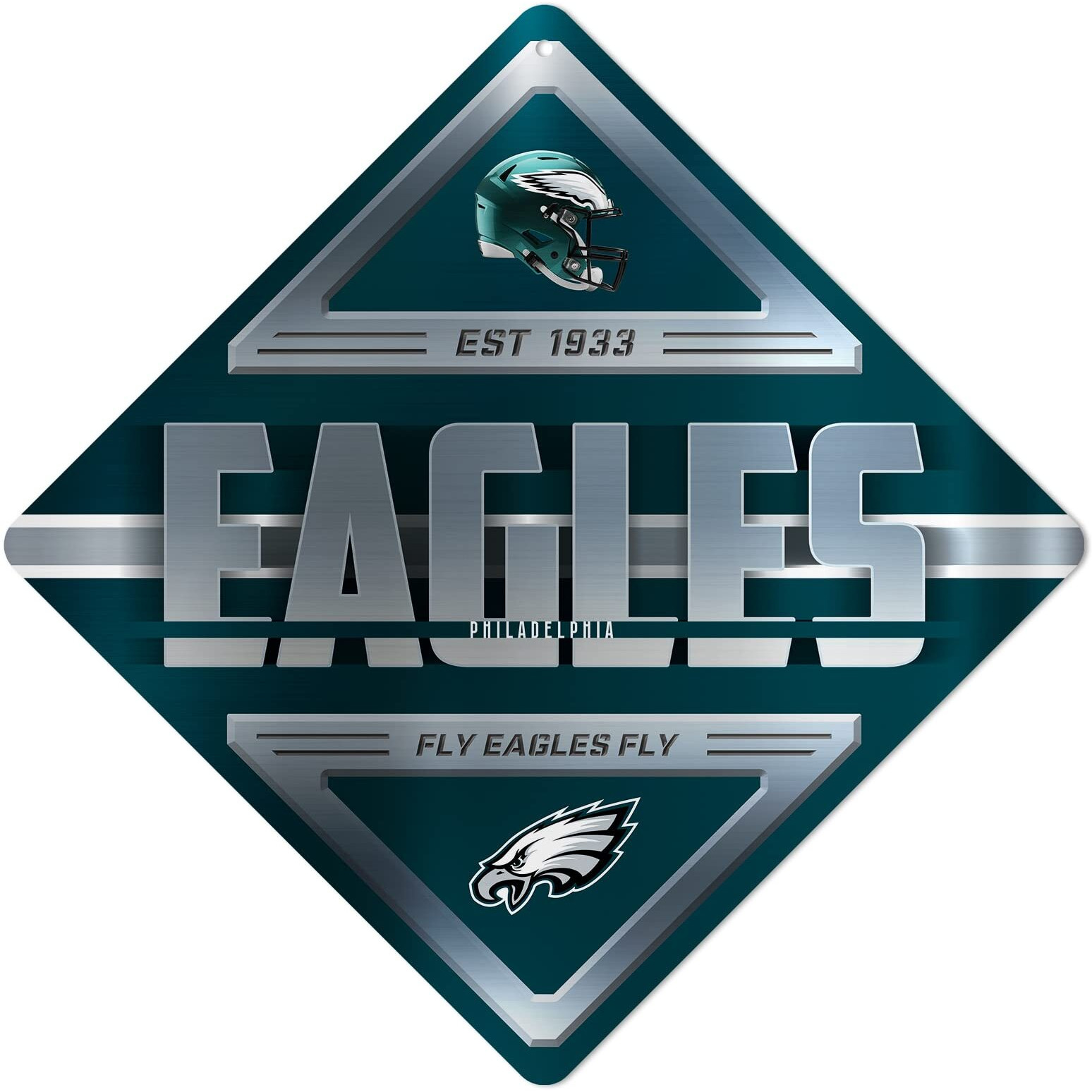 Philadelphia Eagles Sign Metal Diamond Shape