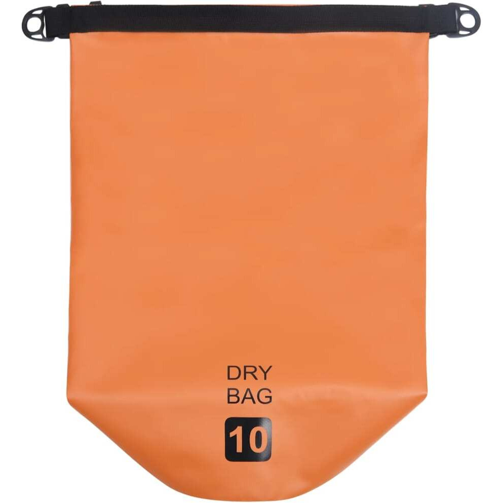 vidaXL Dry Bag Orange 2.6 gal PVC
