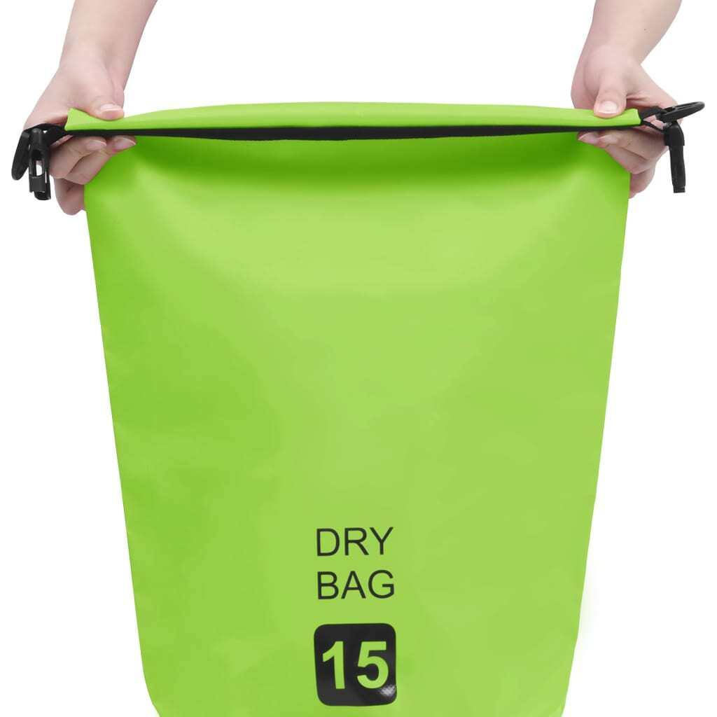 vidaXL Dry Bag Green 4 gal PVC