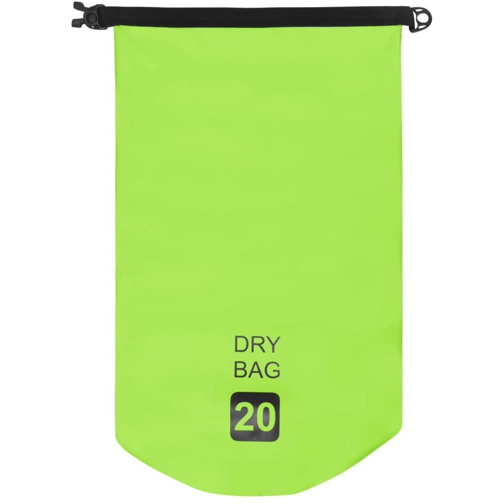 vidaXL Dry Bag Green 5.3 gal PVC