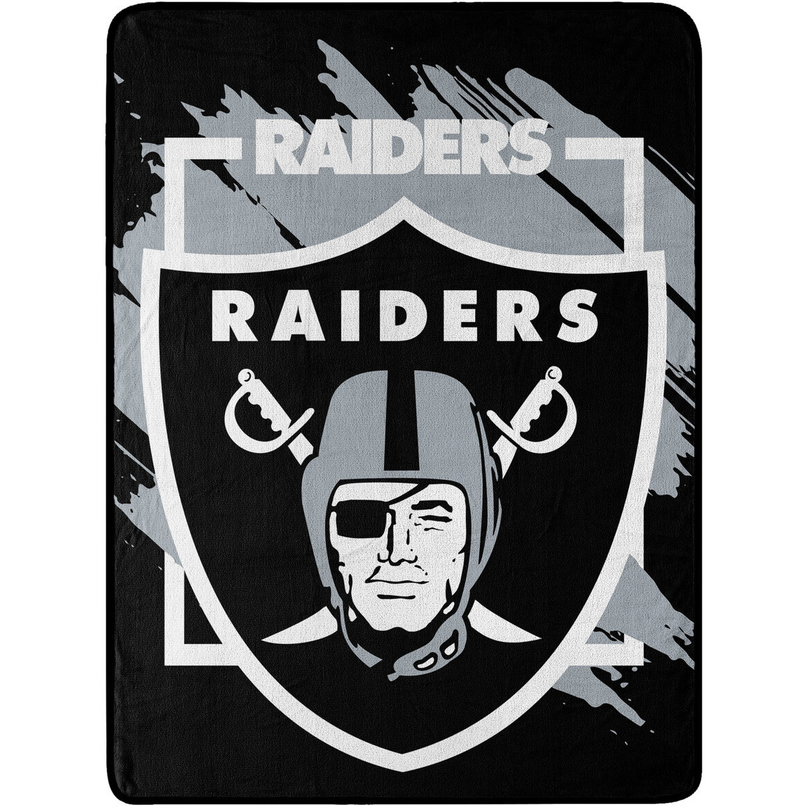 Las Vegas Raiders Blanket 46x60 Micro Raschel Dimensional Design Rolled
