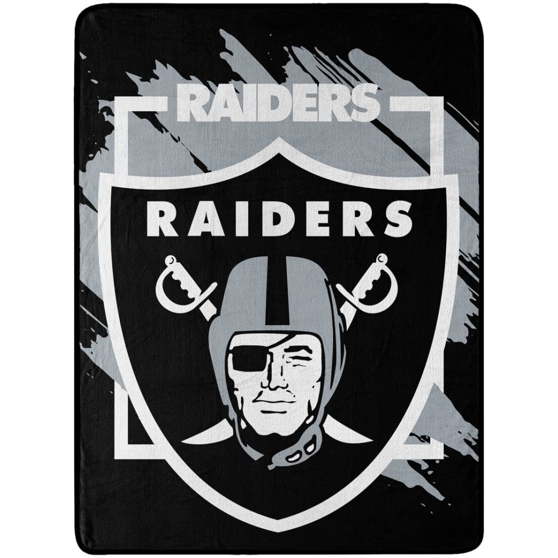 Las Vegas Raiders Blanket 46x60 Micro Raschel Dimensional Design Rolled