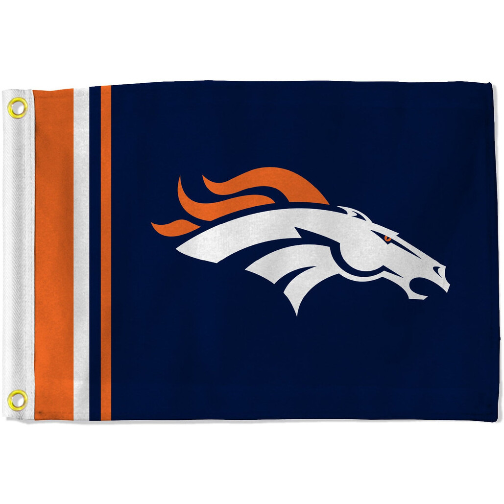 Denver Broncos Flag 12x17 Striped Utility
