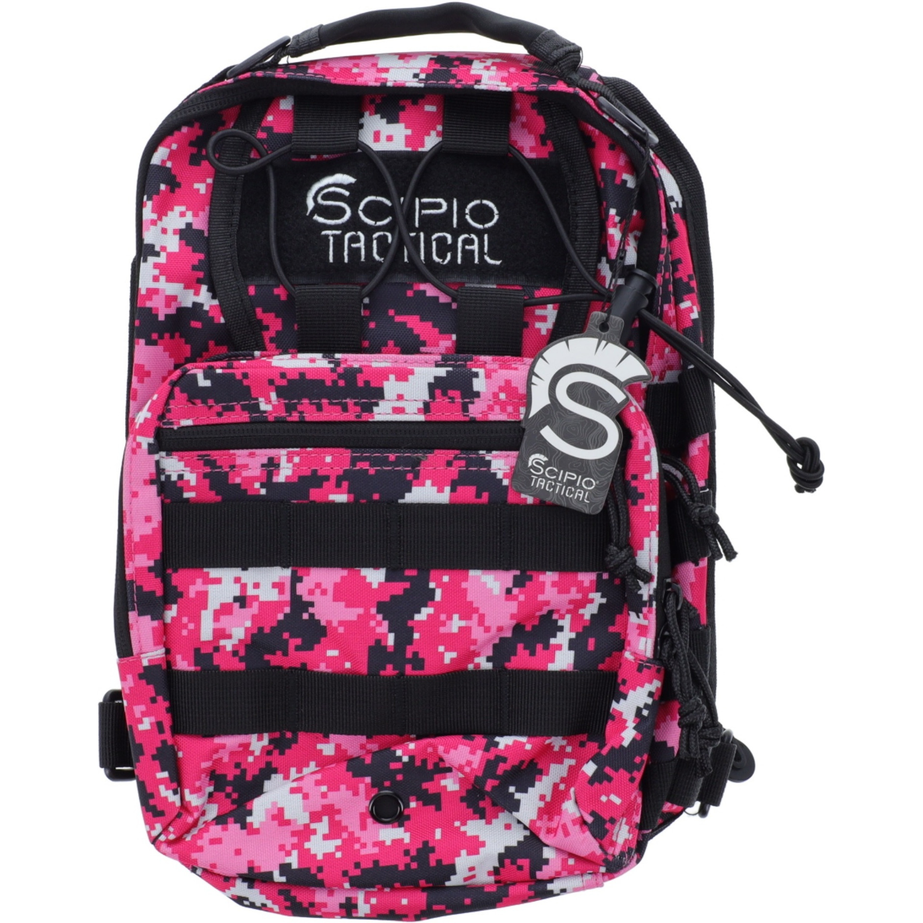 Scipio Tactical Sling Pack JYFSP11C Lightweight Durable Military-Style Sling Bag Range Pack - Pink Camo Backpack for Girls or Unisex