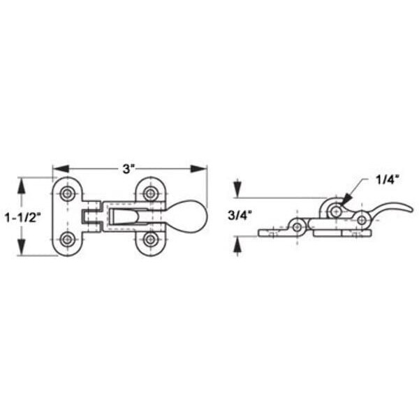 STAINLESS ANTI RATTLE LATCH