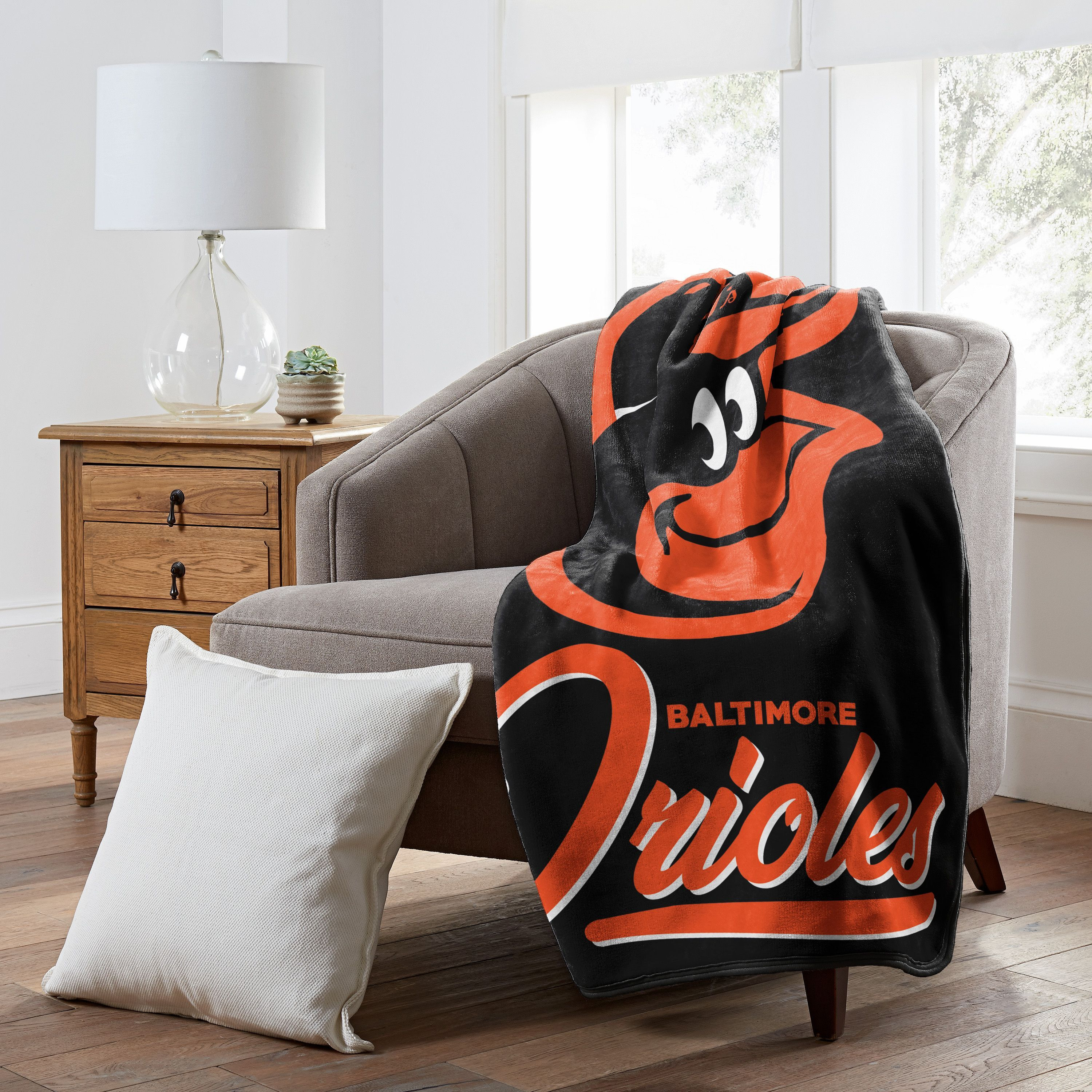 Baltimore Orioles Blanket 50x60 Raschel Signature Design