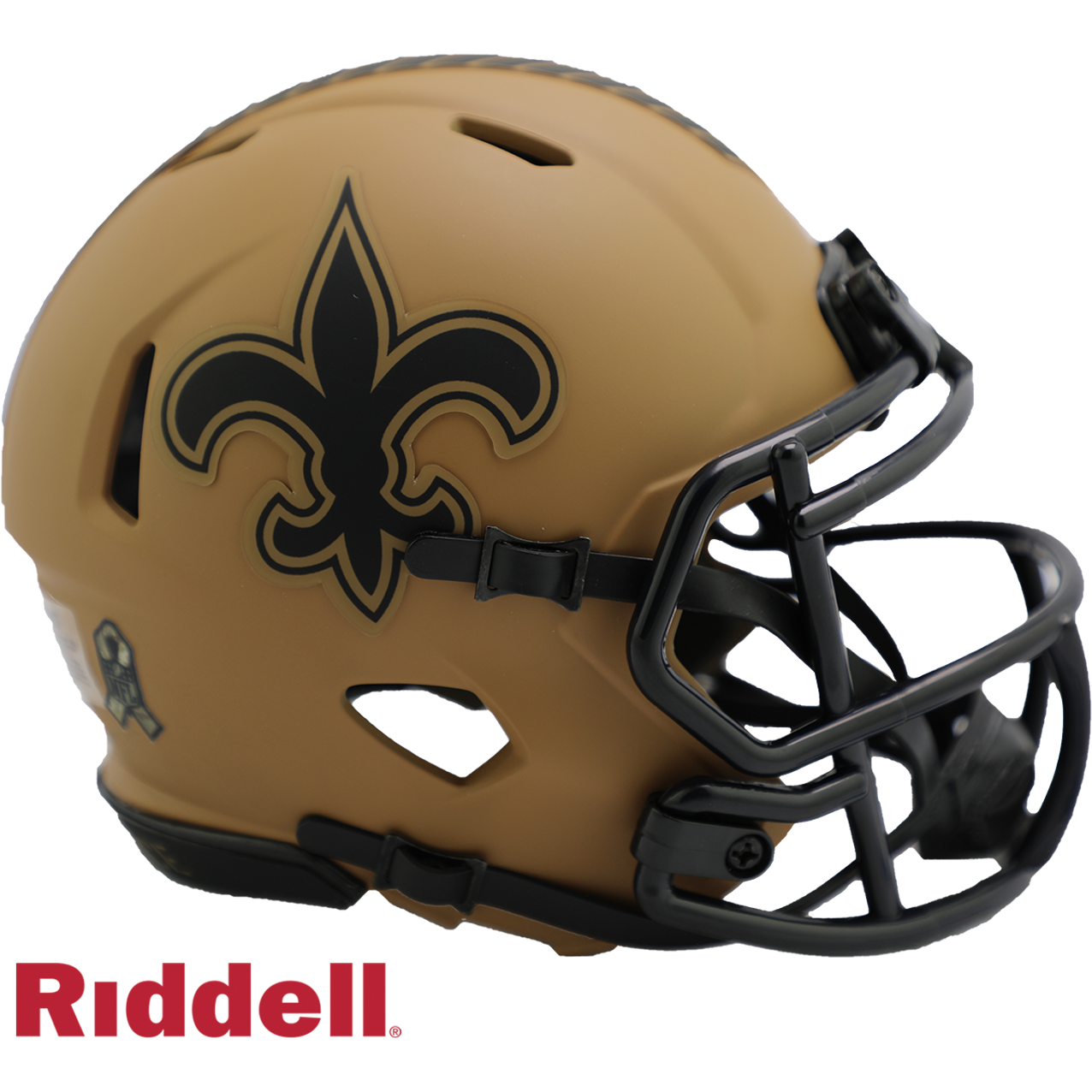 New Orleans Saints Helmet Riddell Replica Mini Speed Style Salute To Service 2023