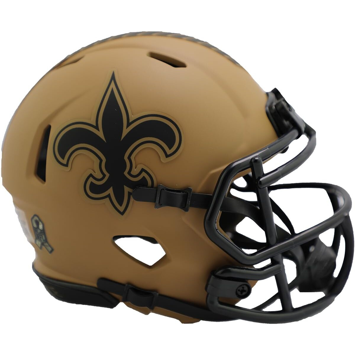 New Orleans Saints Helmet Riddell Replica Mini Speed Style Salute To Service 2023