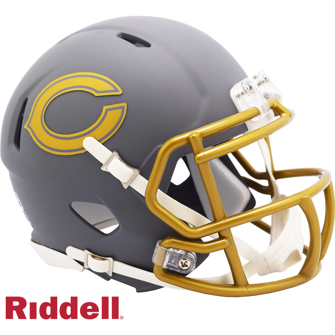 Chicago Bears Helmet Riddell Replica Mini Speed Style Slate Alternate
