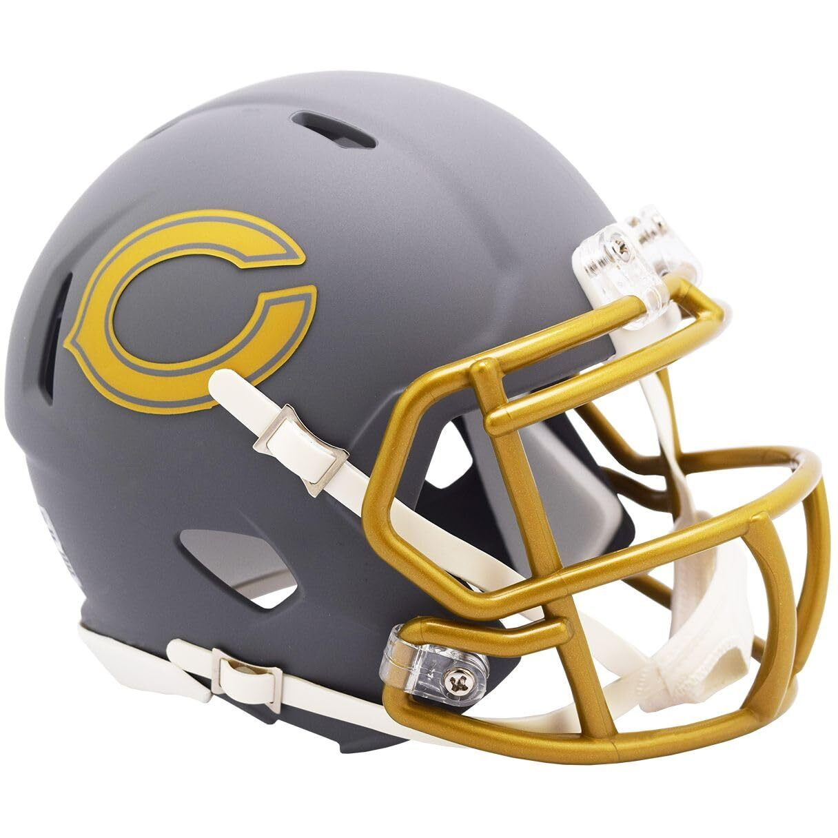 Chicago Bears Helmet Riddell Replica Mini Speed Style Slate Alternate