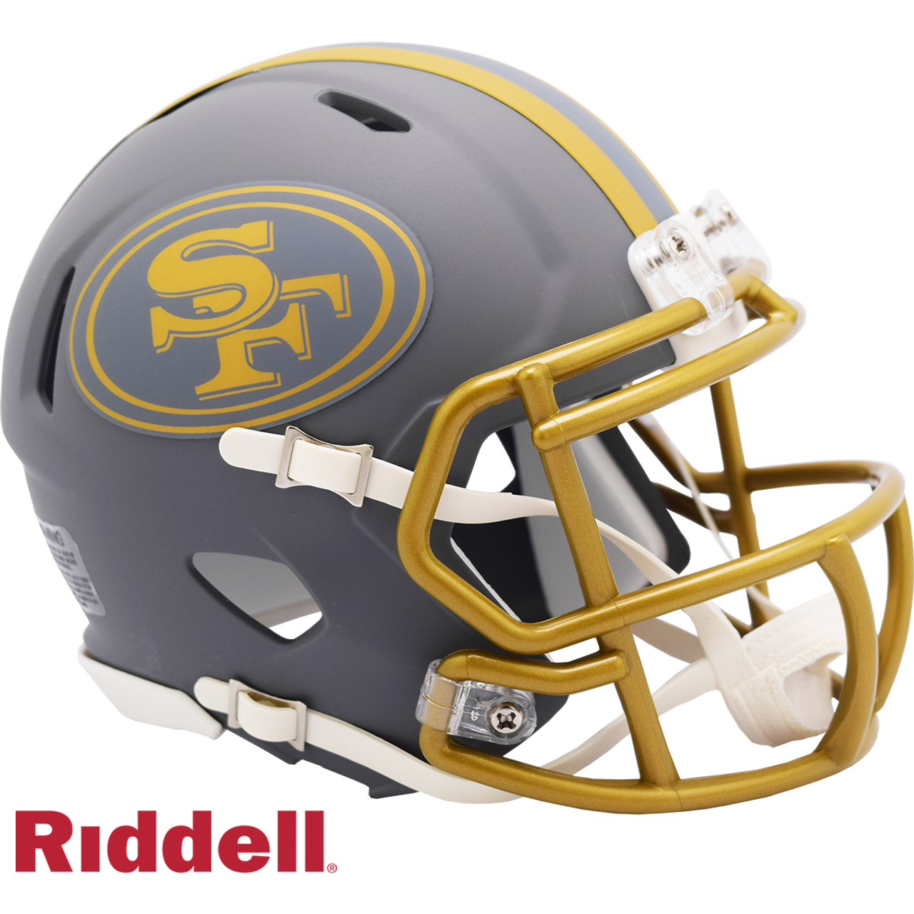 San Francisco 49ers Helmet Riddell Replica Mini Speed Style Slate Alternate