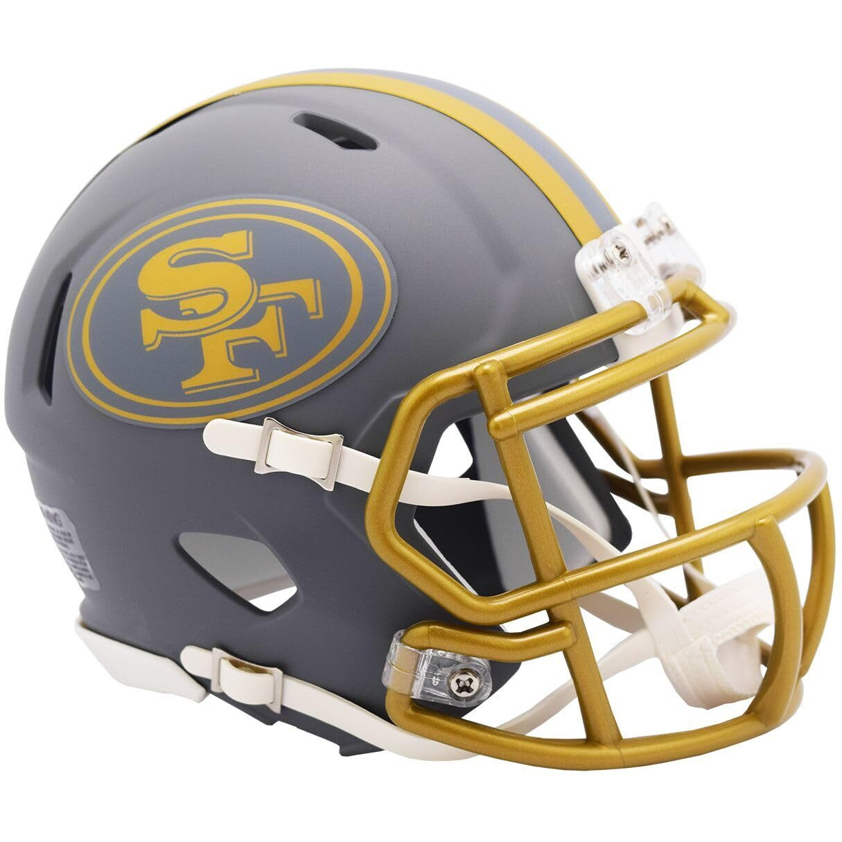San Francisco 49ers Helmet Riddell Replica Mini Speed Style Slate Alternate