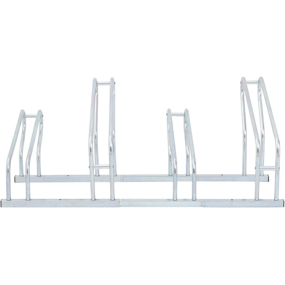 vidaXL Bicycle Stand for 4 Bikes Floor Freestanding Galvanized Steel