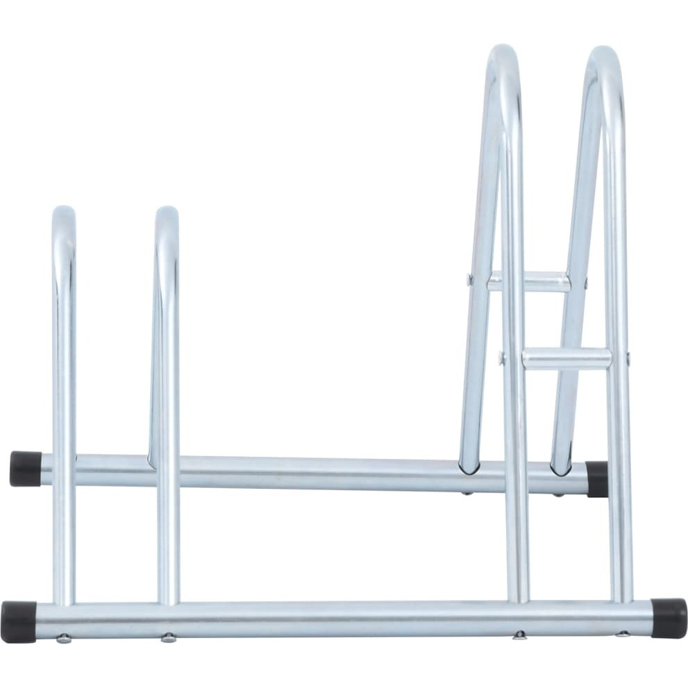 vidaXL Bicycle Stand for 2 Bikes Floor Freestanding Galvanized Steel