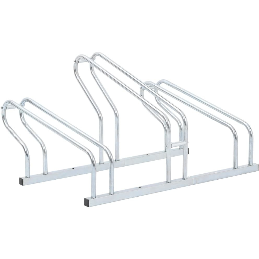 vidaXL Bicycle Stand for 3 Bikes Floor Freestanding Galvanized Steel