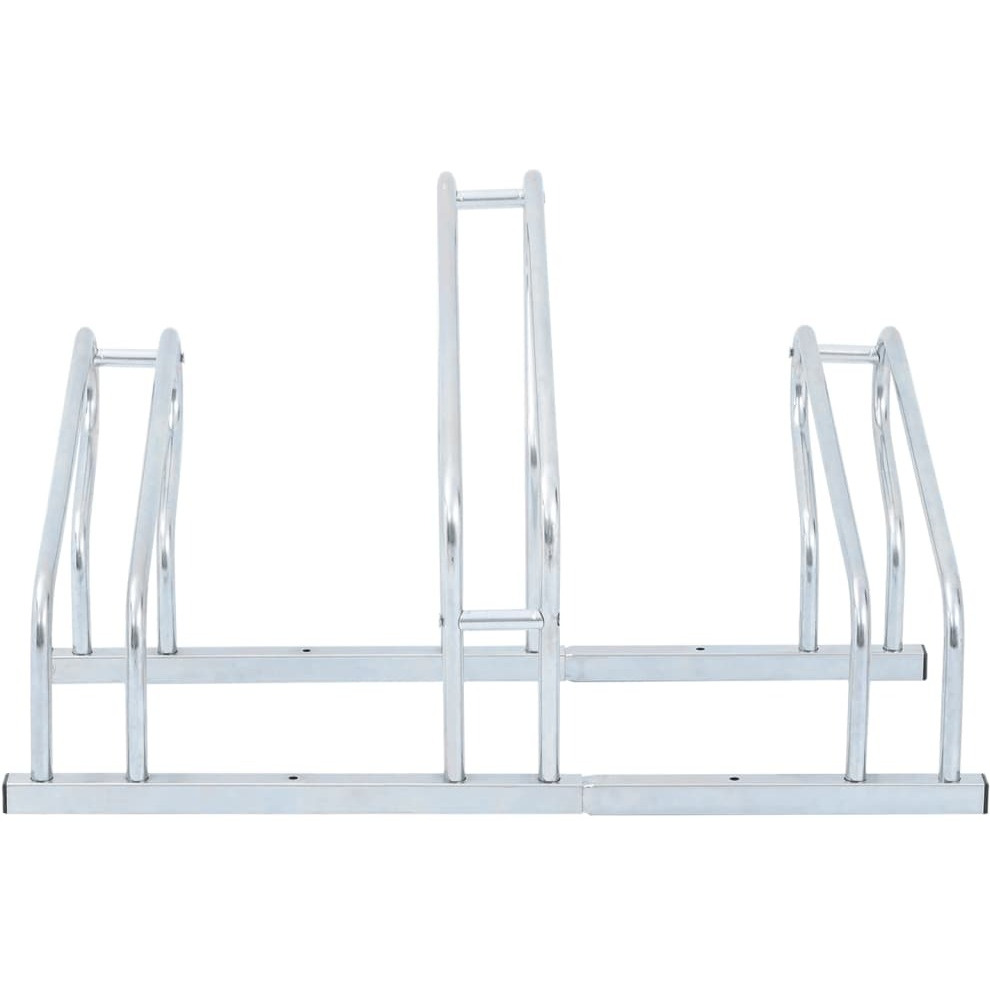 vidaXL Bicycle Stand for 3 Bikes Floor Freestanding Galvanized Steel