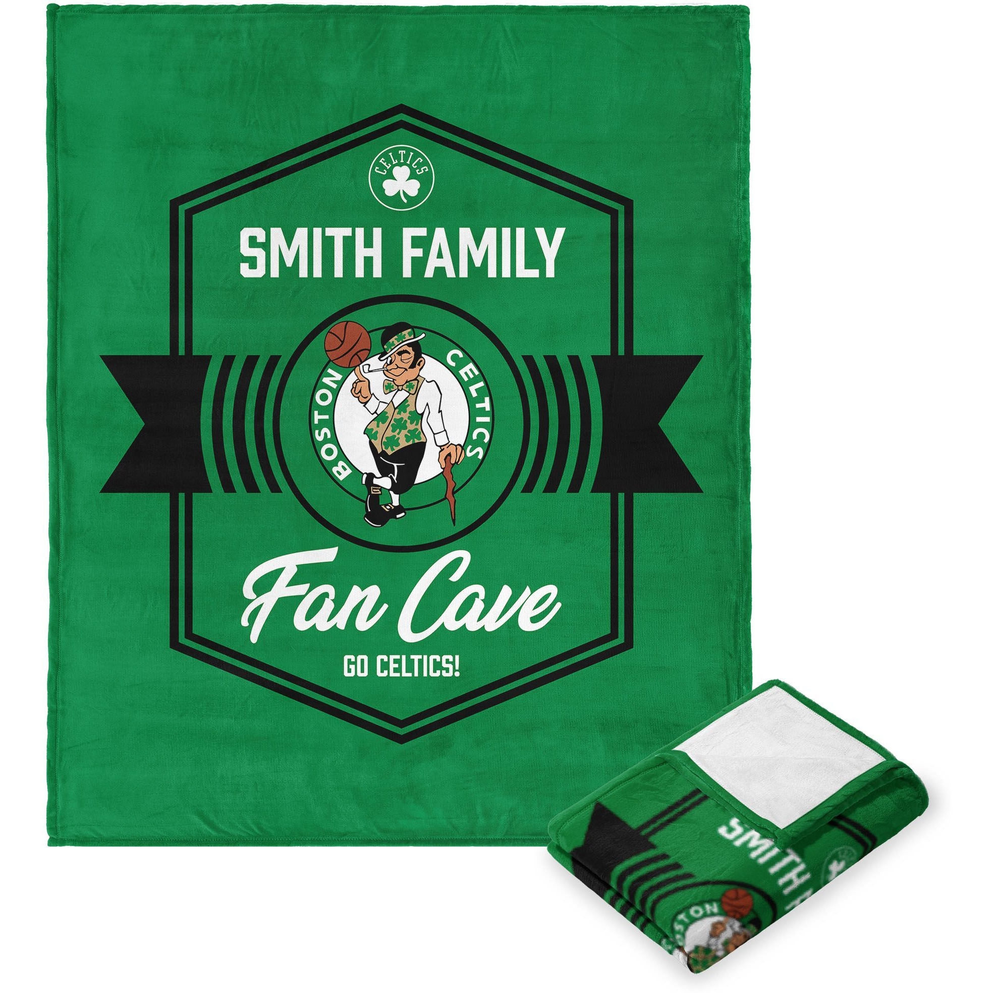 NBA Boston Celtics Dominion Personalized Silk Touch Throw Blanket 50X60 Inches