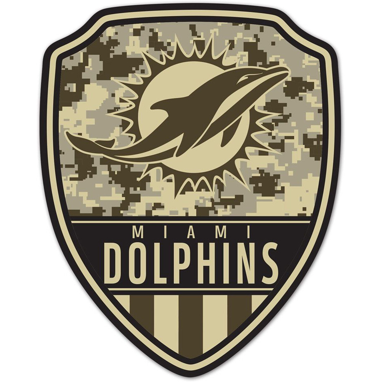 Miami Dolphins Sign Wood 11x14 Shield Shape