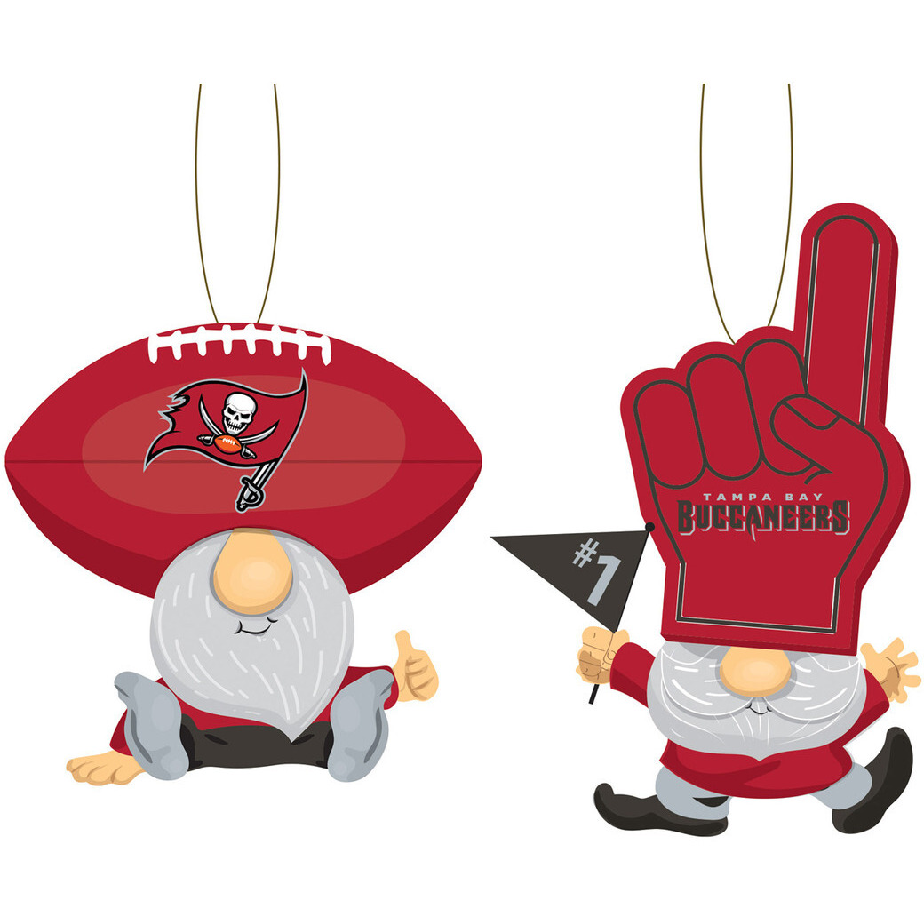 Tampa Bay Buccaneers Ornament Gnome Fan 2 Pack