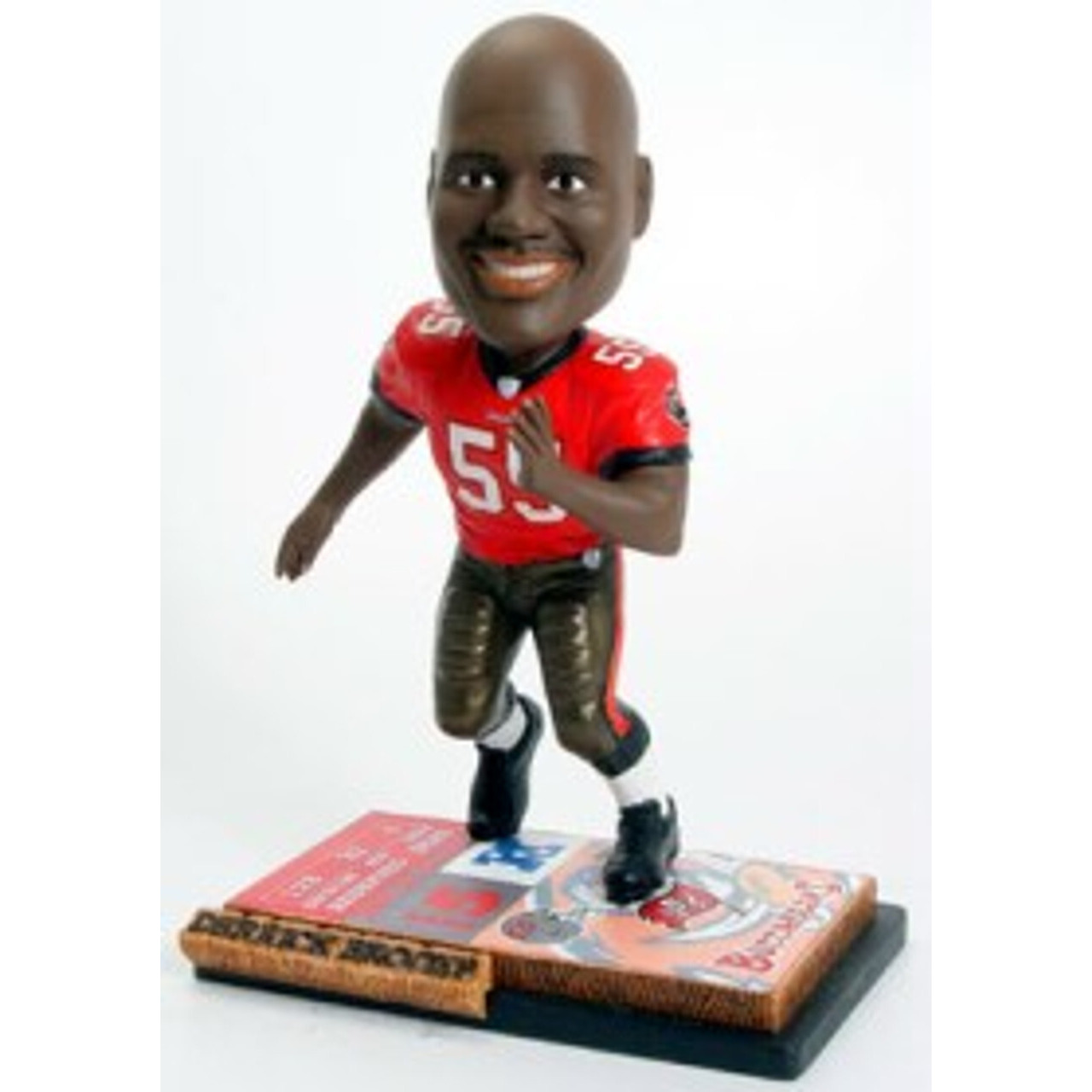 Tampa Bay Buccaneers Derrick Brooks Ticket Base Forever Collectibles Bobblehead CO