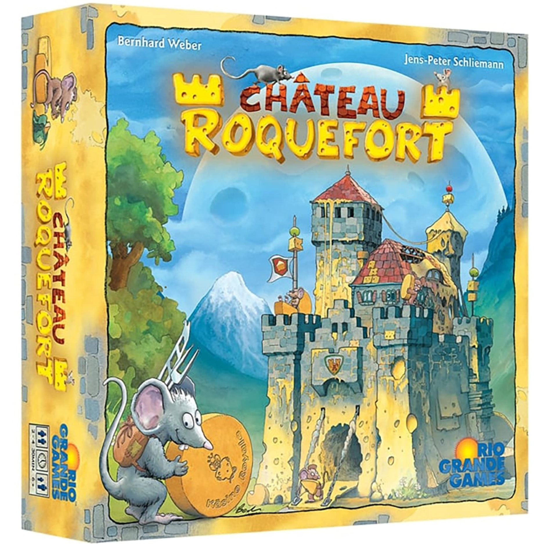 Chateau Roquefort - Rio Grande Games, Memory Board Game, Cheese & Mice Themed, Kids Ages 6+, 2-4 Players, 30 Min