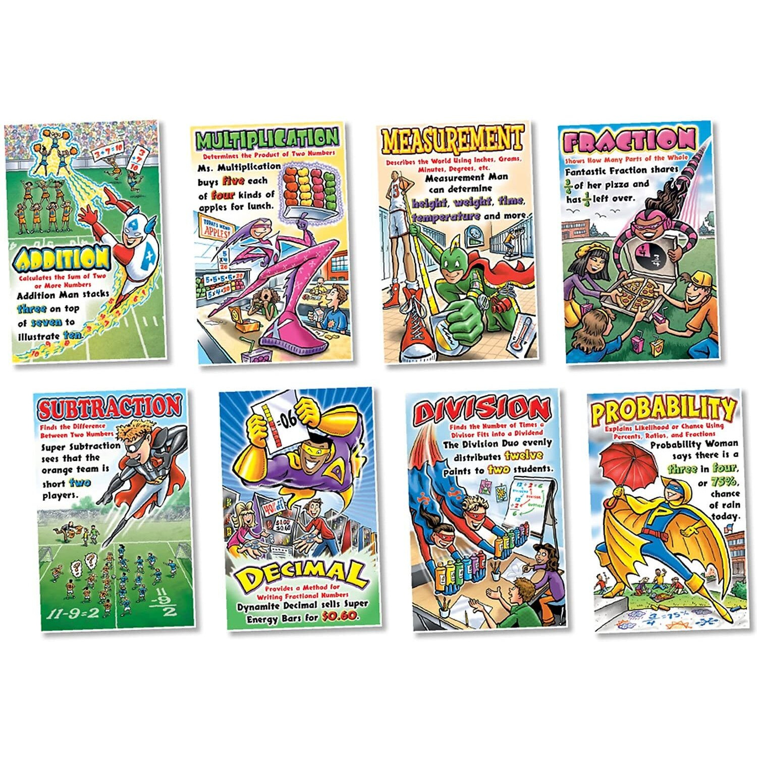 MATH SUPERHEROES BULLETIN BOARD SET