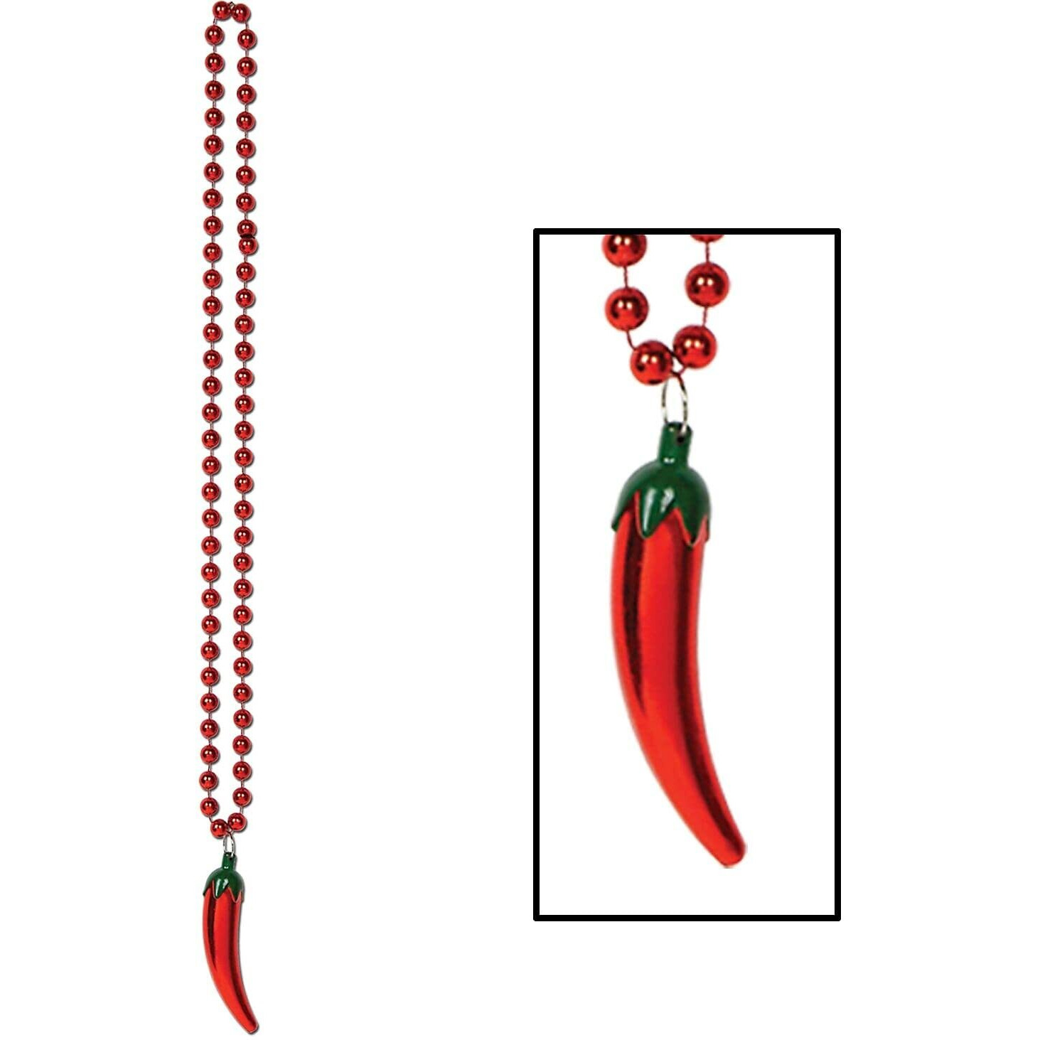 Spicy Chili Pepper Beads Vibrant and Intricate Design (Pack of 12)