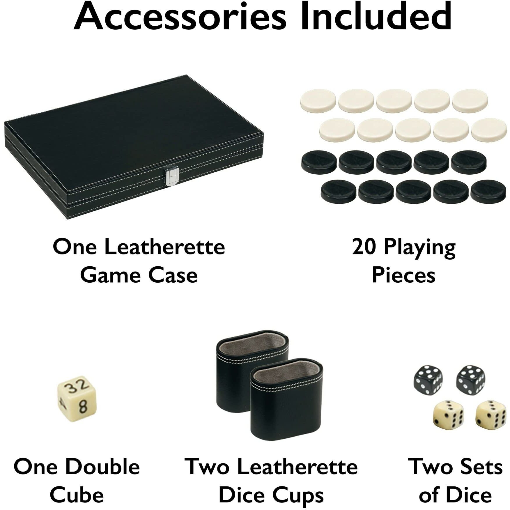 Mainstreet Classics Classic 15" Backgammon Set