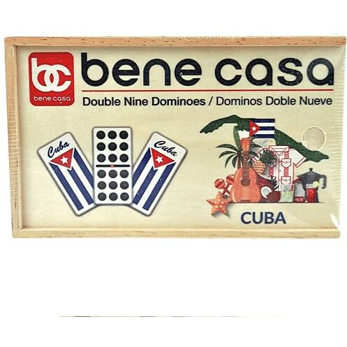 DOMINOES DOUBLE 9 WOOD (Pack of 1)