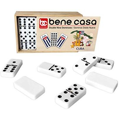 DOMINOES DOUBLE 9 WOOD (Pack of 1)