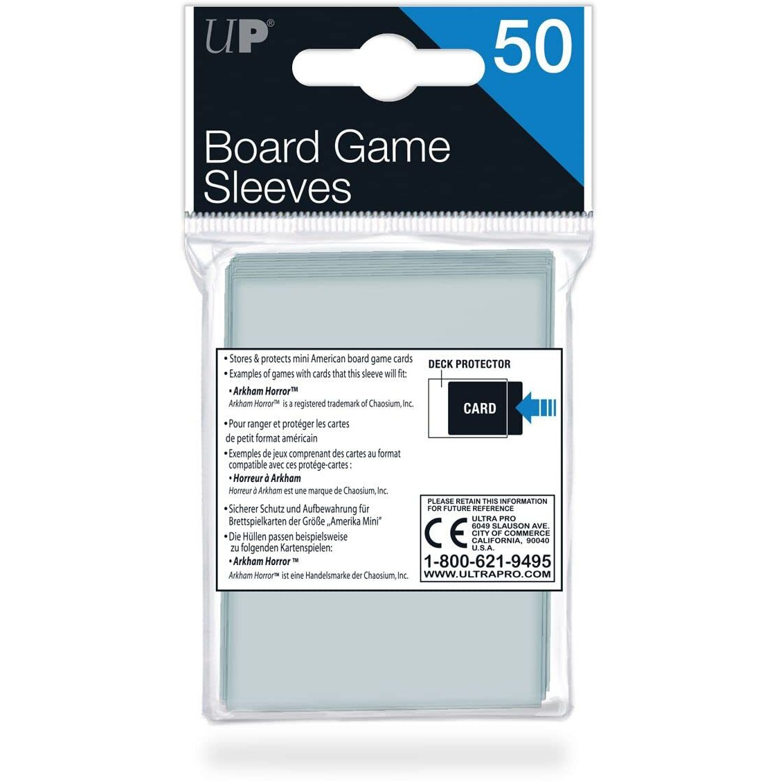 Ultra Pro Board Game Sleeve 41mm x 63mm - 50pk - Special Order