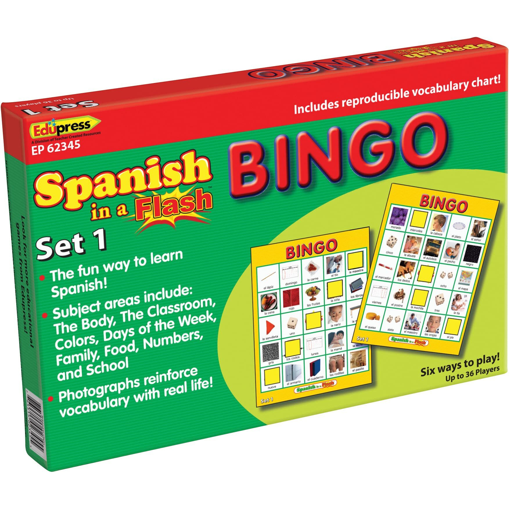 SPANISH IN A FLASH BINGO SET 1