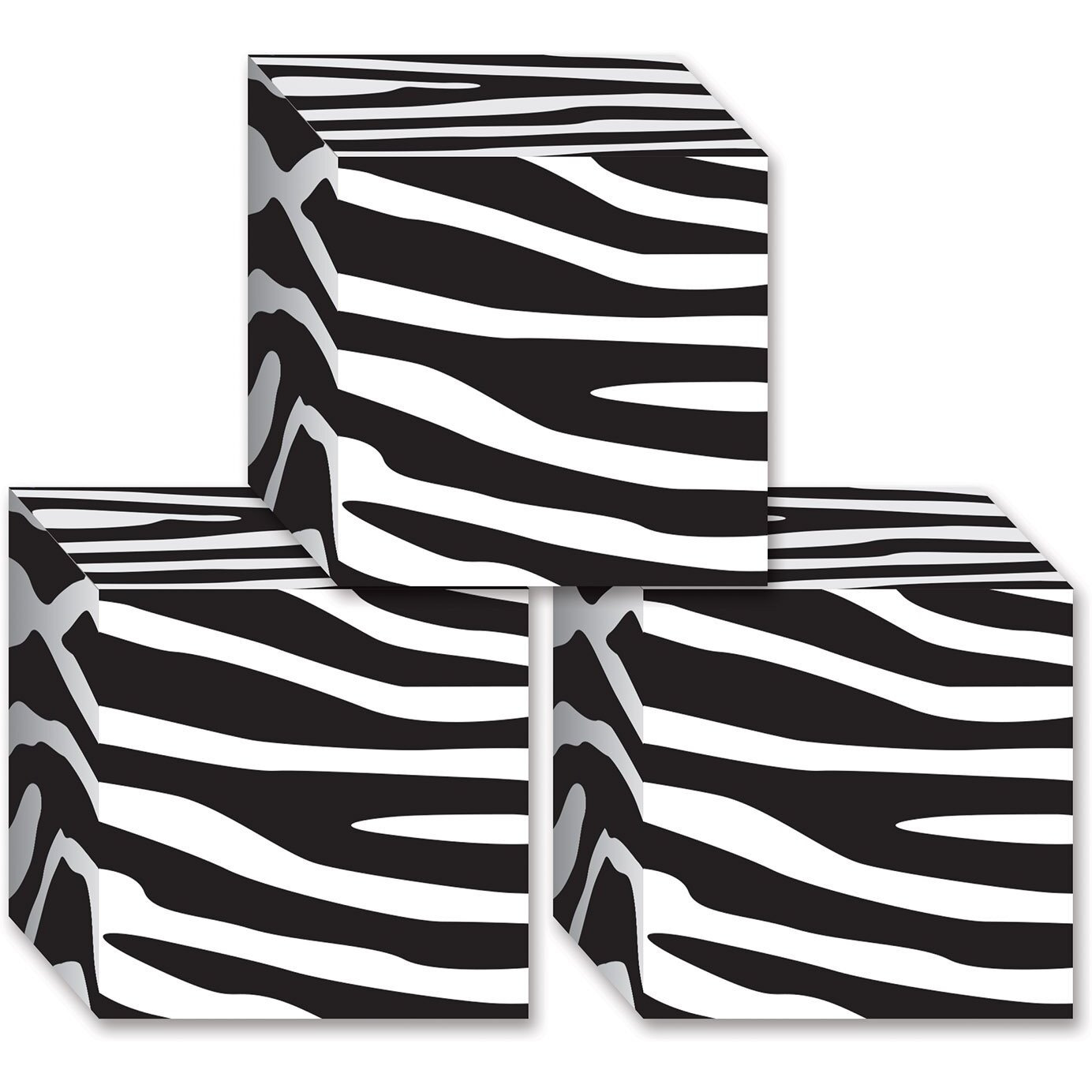 Stylish Zebra Print Favor Boxes - 12 Pack