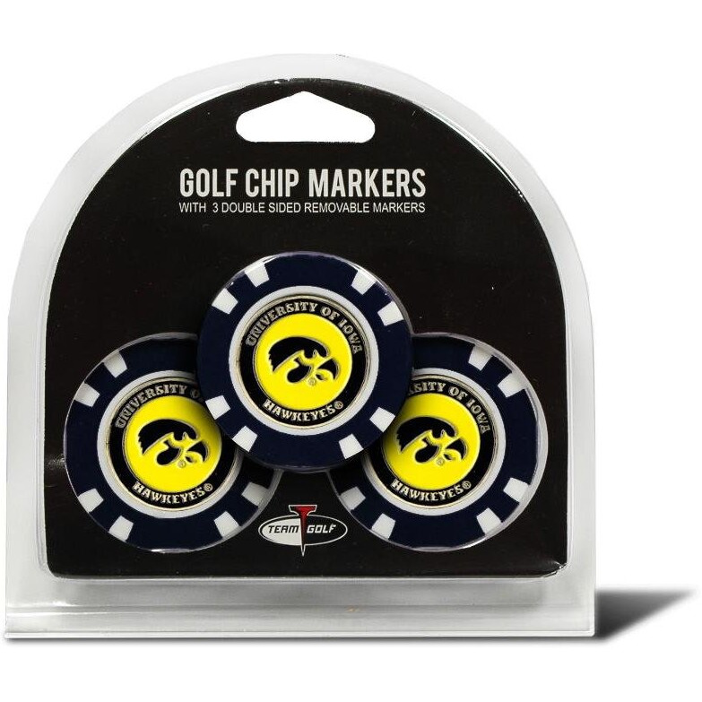 Iowa Hawkeyes Golf Chip with Marker 3 Pack