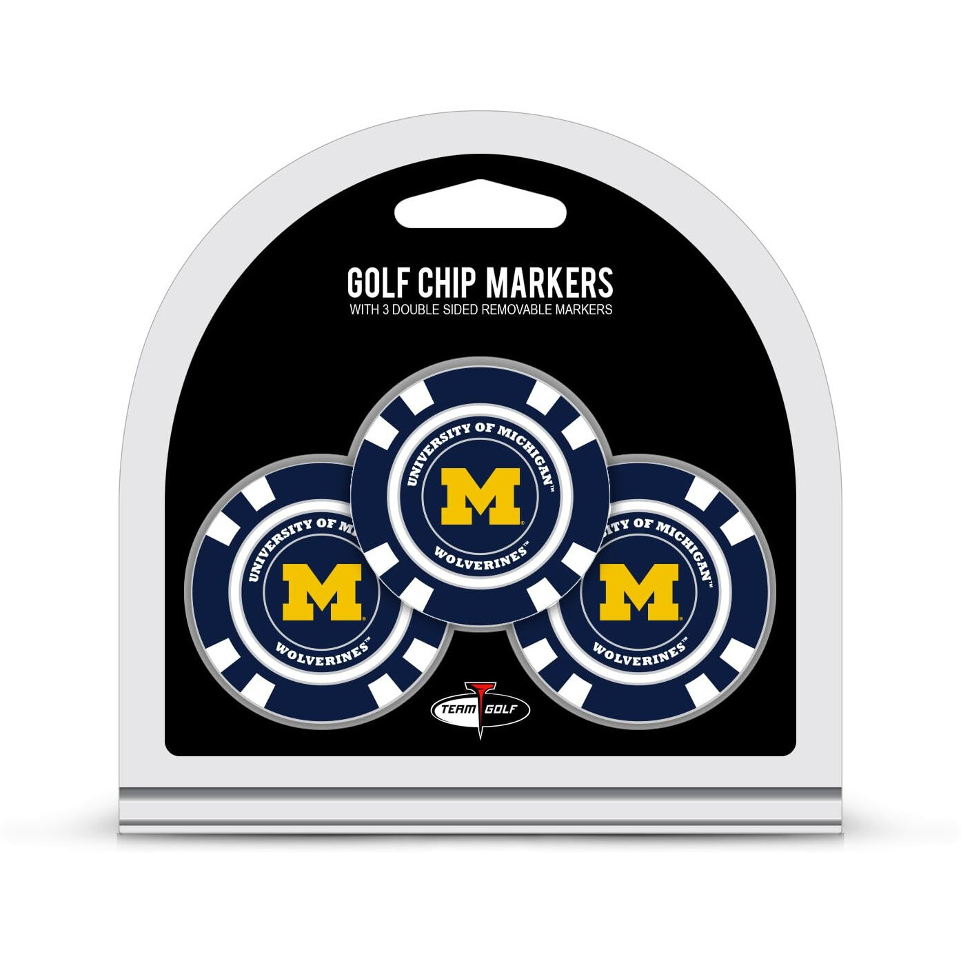Michigan Wolverines Golf Chip with Marker 3 Pack