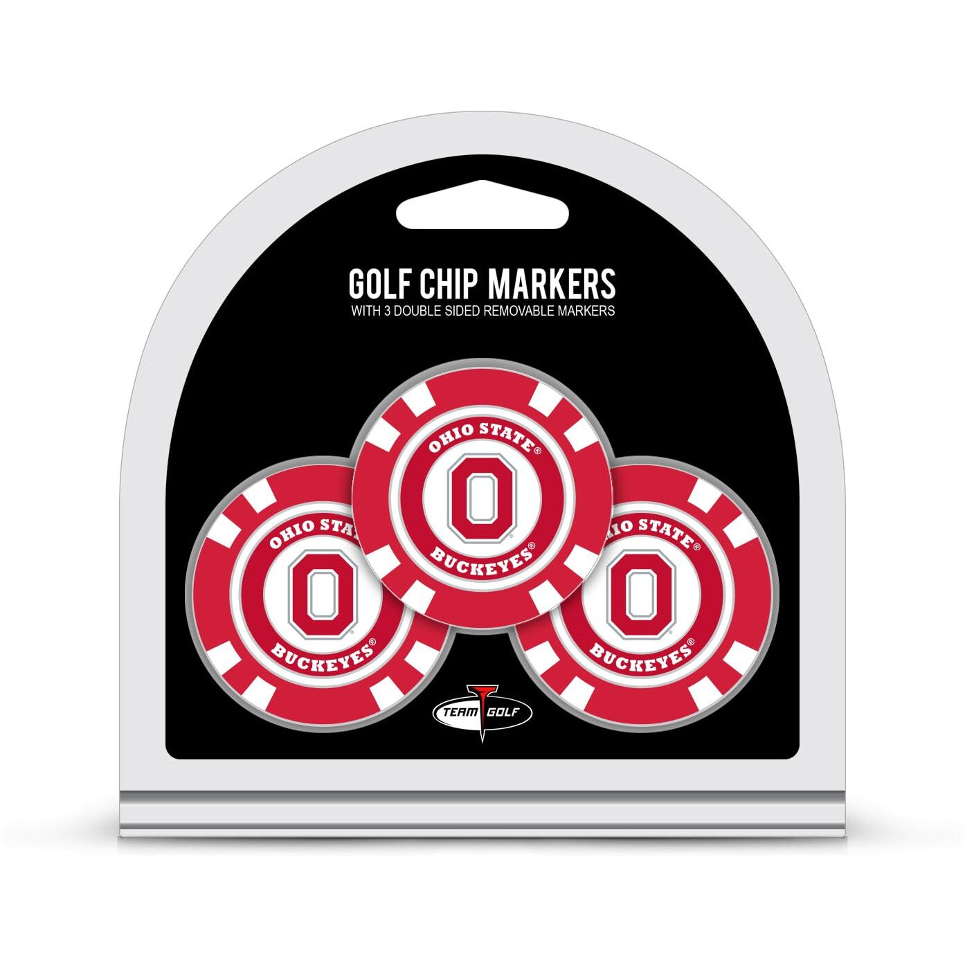 Ohio State Buckeyes Golf Chip with Marker 3 Pack