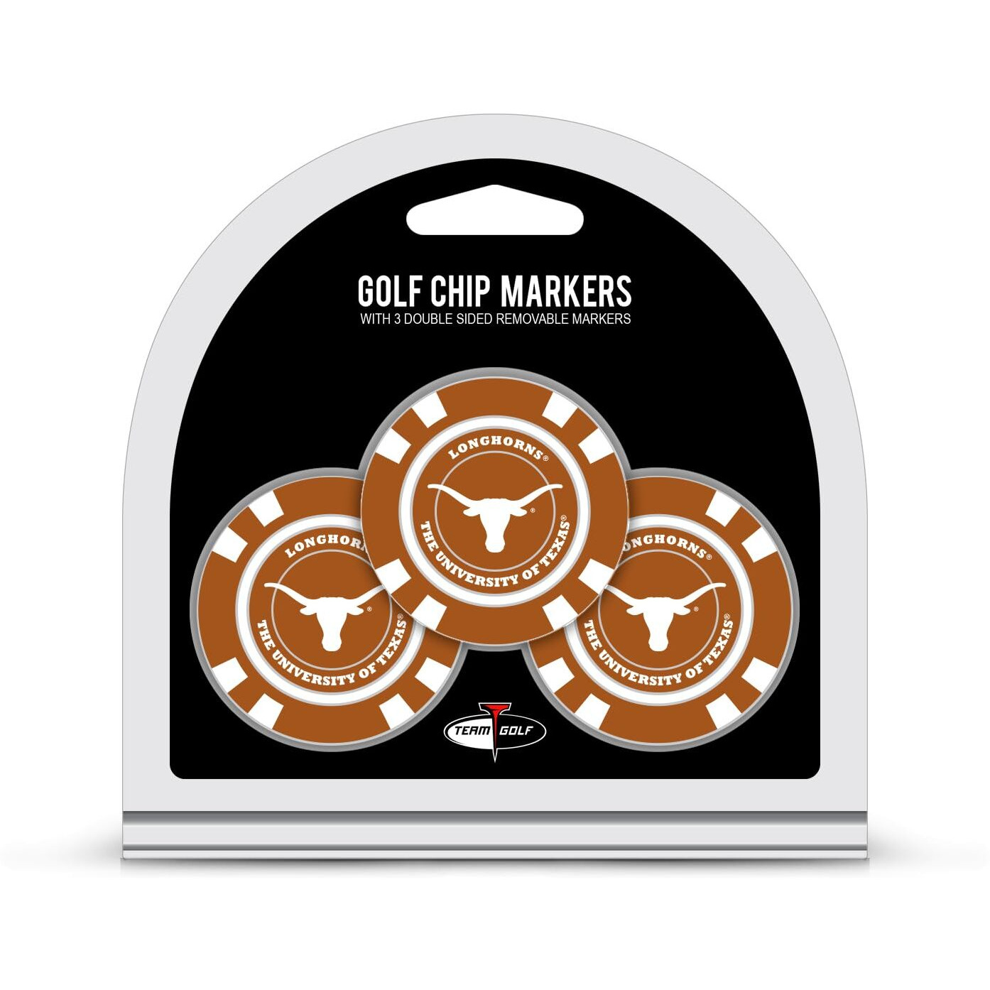 Texas Longhorns Golf Chip with Marker 3 Pack