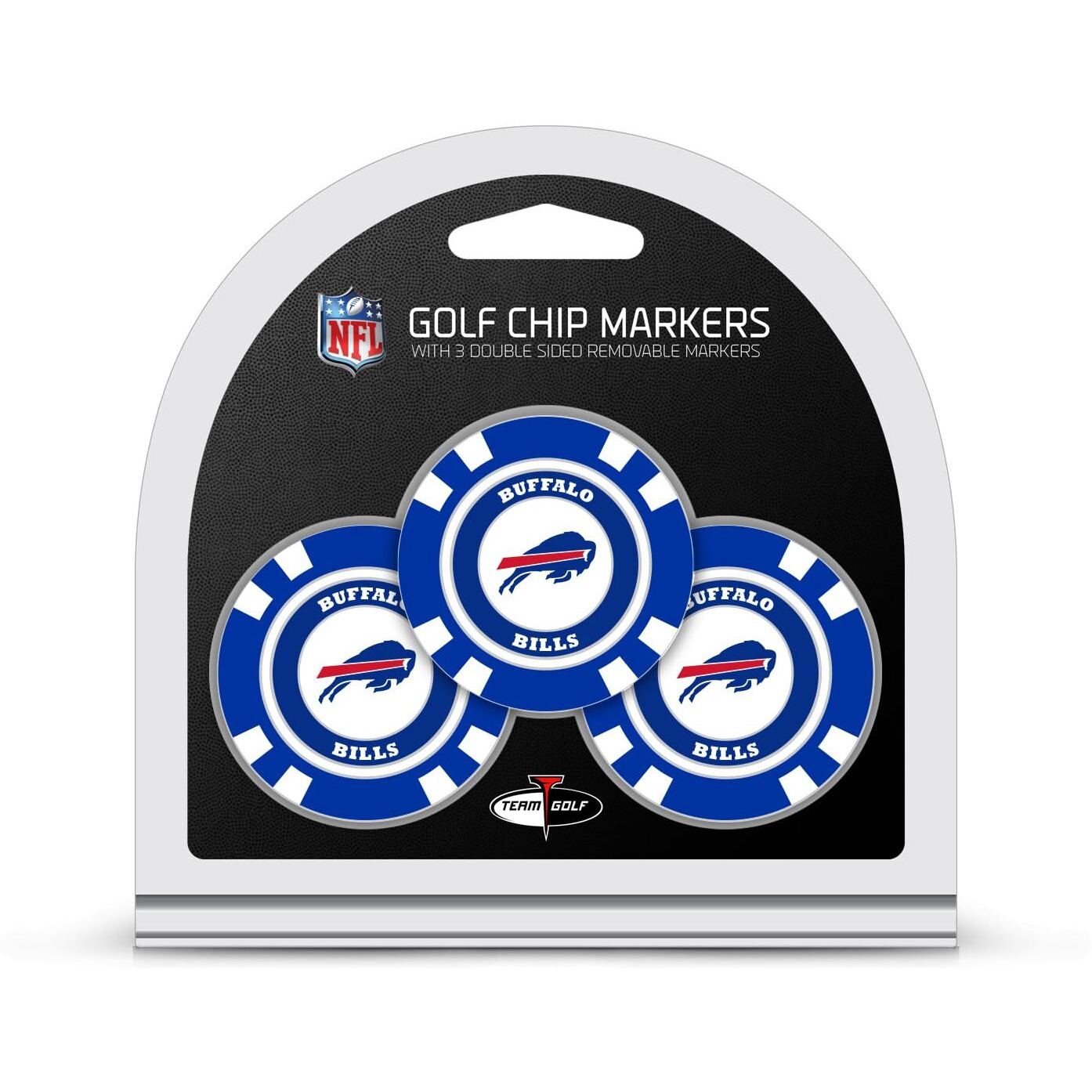 Buffalo Bills Golf Chip with Marker 3 Pack